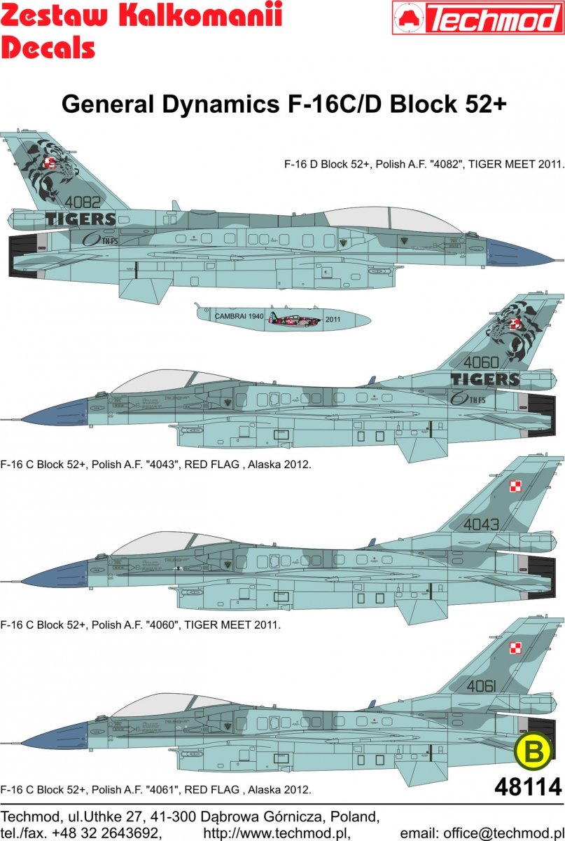 Techmod 48114 F-16C/D 1/48 – obrázek 2