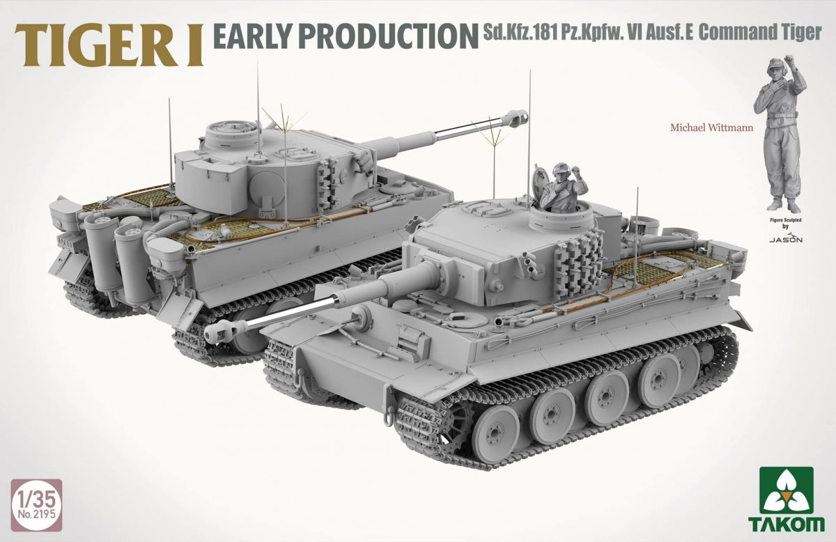 Takom 2195 TIGER I EARLY-PRODUCTION Sd.Kfz.181 Pz.Kpfw.VI Ausf.E Command Tiger 1/35 – obrázek 3