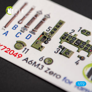 KELIK K72049 A6M3 ZERO - INTERIOR 3D DECALS FOR TAMIYA KIT 1/72 – image 2