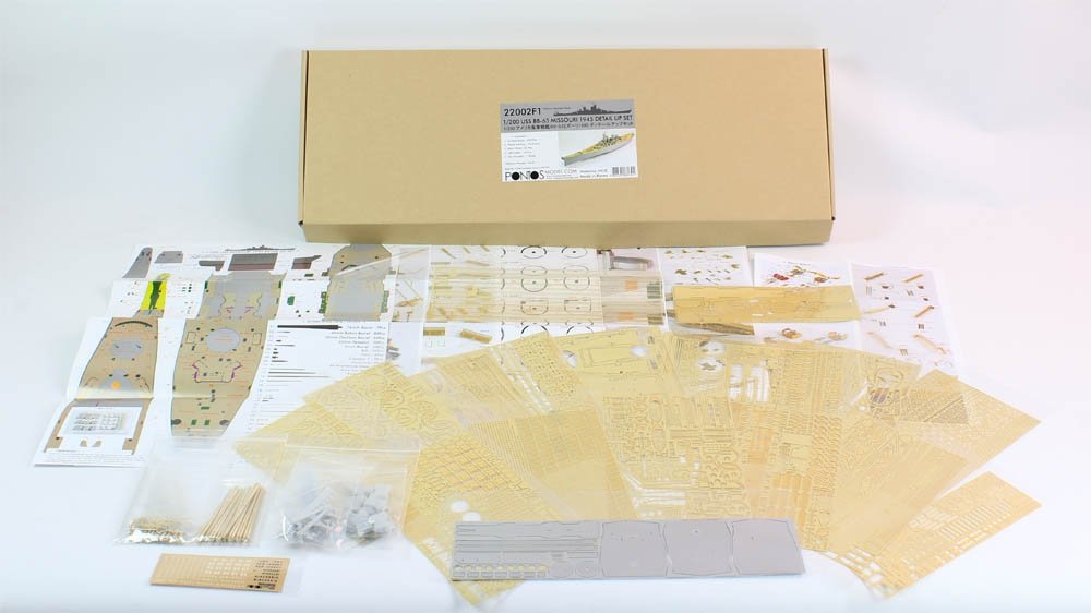 Pontos 22002F1 USS BB-63 Missouri 1945 Detail Up Set (Without wooden deck) 1/200 – imagen 2