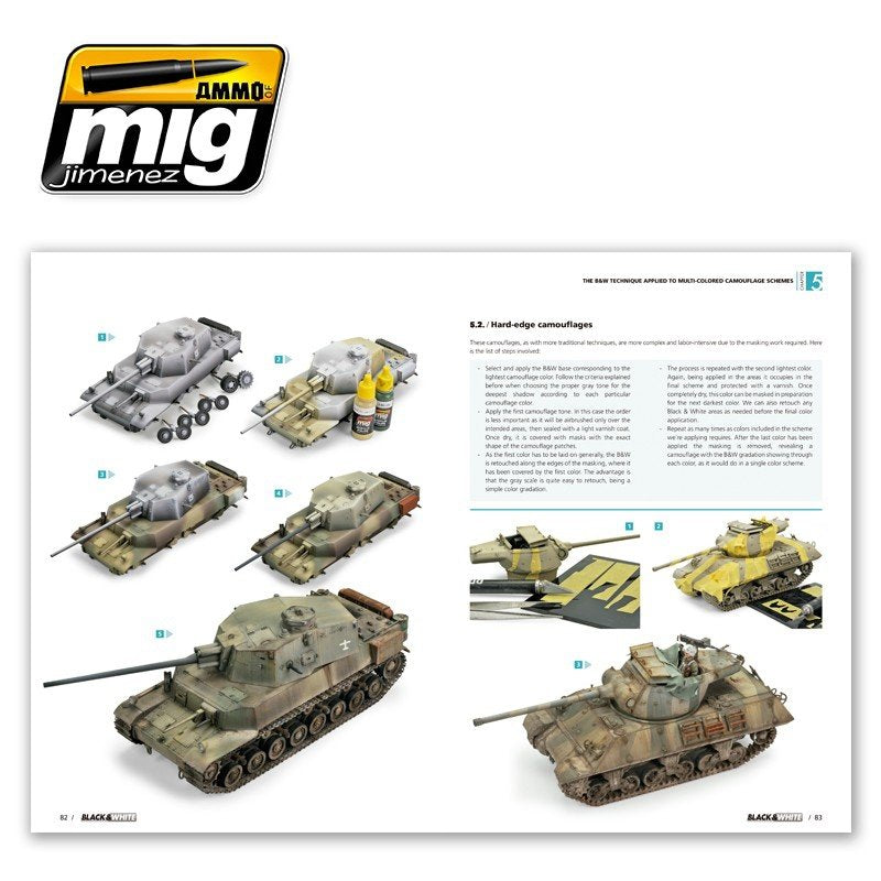 AMMO of Mig Jimenez 6016 BLACK &amp;amp; WHITE TECHNIQUE (English) – obrázek 7