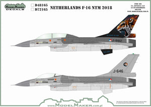 ModelMaker Decals D48165 Netherlands F-16 NTM 2018 1/48
