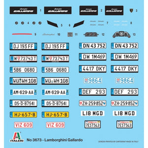 Italeri 3673 Lamborghini Gallardo 1/24
