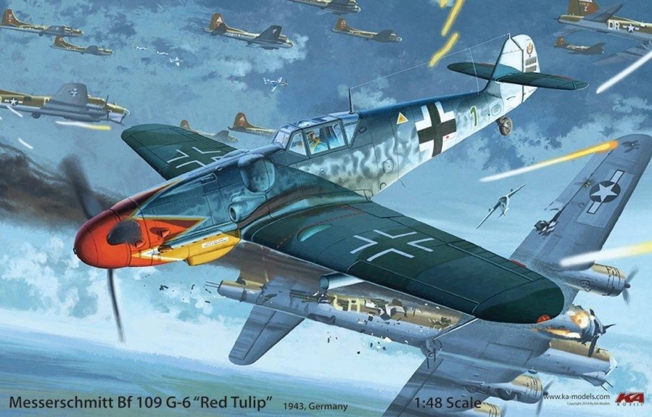 KA Models KP-48001A Messerschmitt Bf109 G-6 Red Tulip (ex Fujimi) 1/48