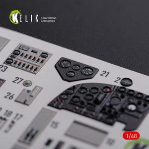 Décalcomanies 3D intérieures KELIK K48085 KI-21 pour maquette ICM au 1/48 – image 7