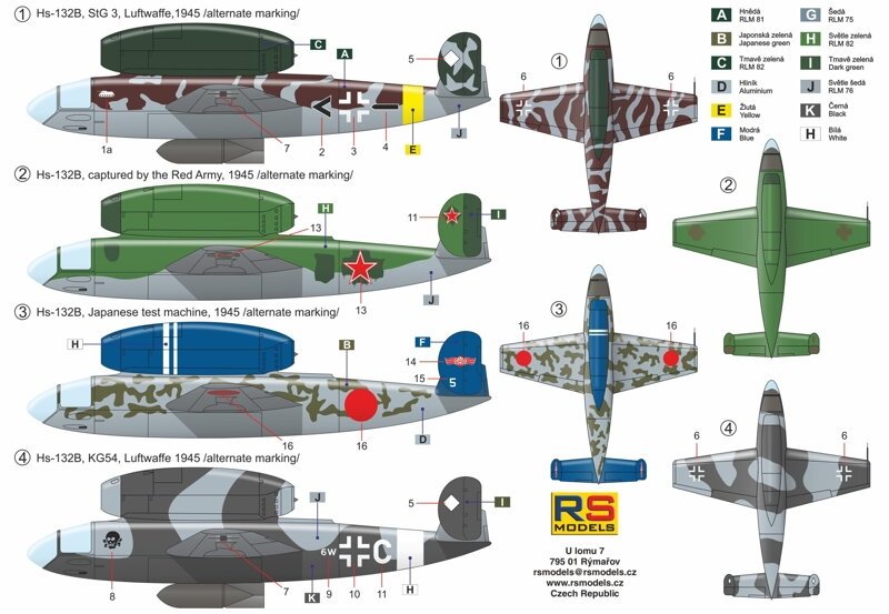 RS Models 92268 Henschel Hs-132 B 1/72 – obrázek 4