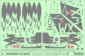 ModelMaker Decals D48138 Polish F-16C RAVEN 100th Anniversary of Polish Air Force 1/48 – obrázek 3