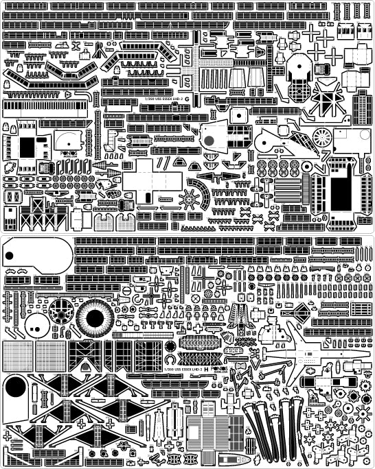 Pontos 37001R1 USS LHD-2 Essex Kit+Detail Up Set 1/350 – Bild 9