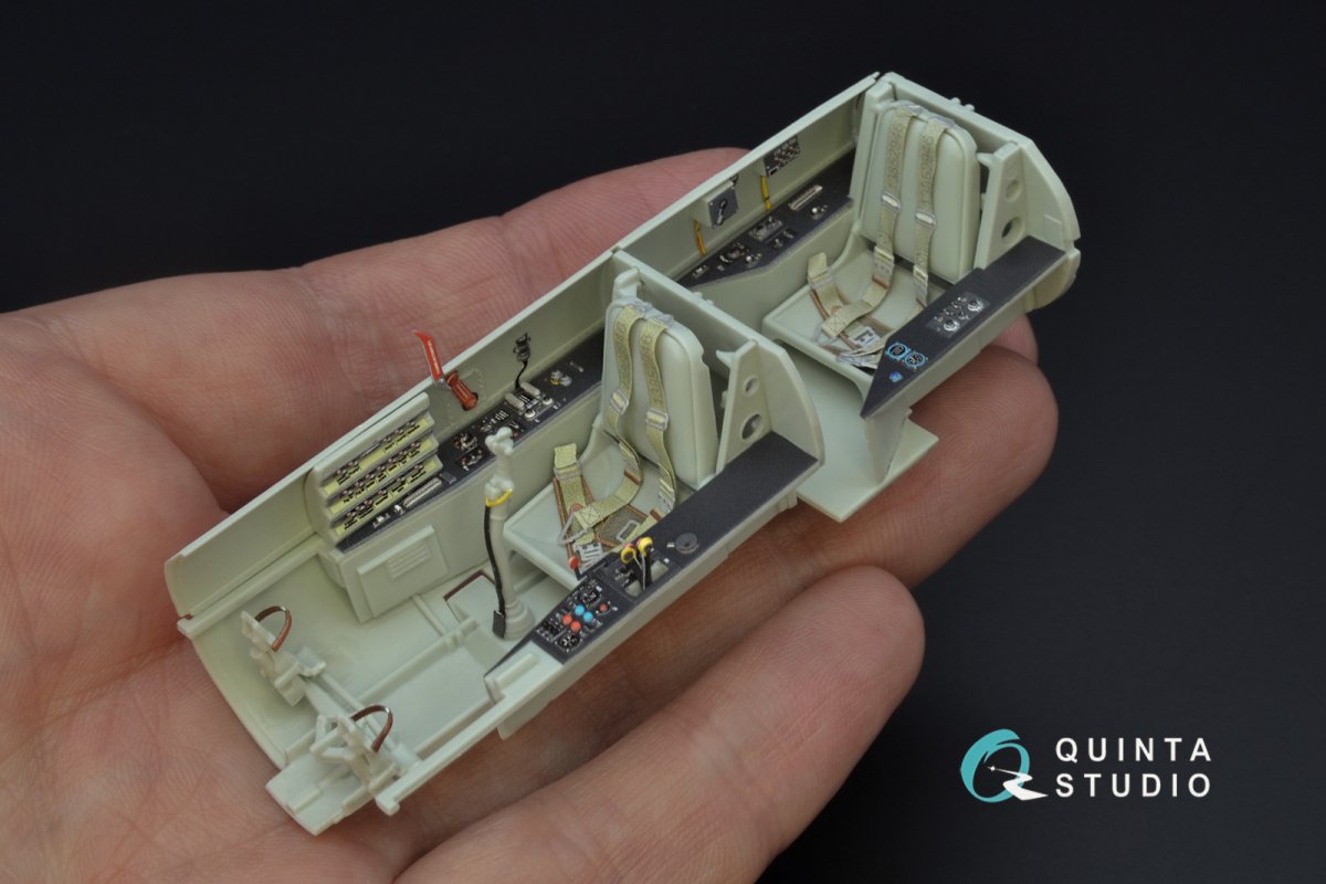Quinta Studio QD32074 Me 262B1a/U-1 3D-Printed &amp;amp; colored Interior on decal paper (Revell) 1/32 – Bild 6