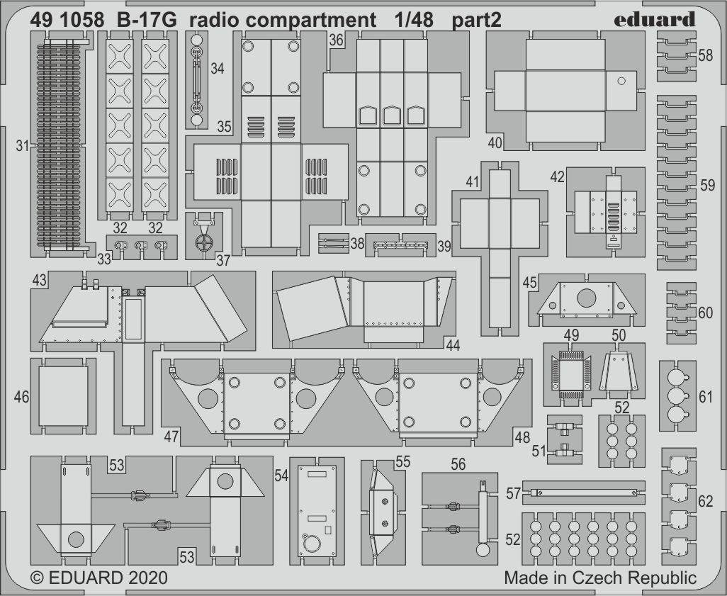 Eduard 491058 B-17G radio compartment 1/48 HK MODELS – Bild 2