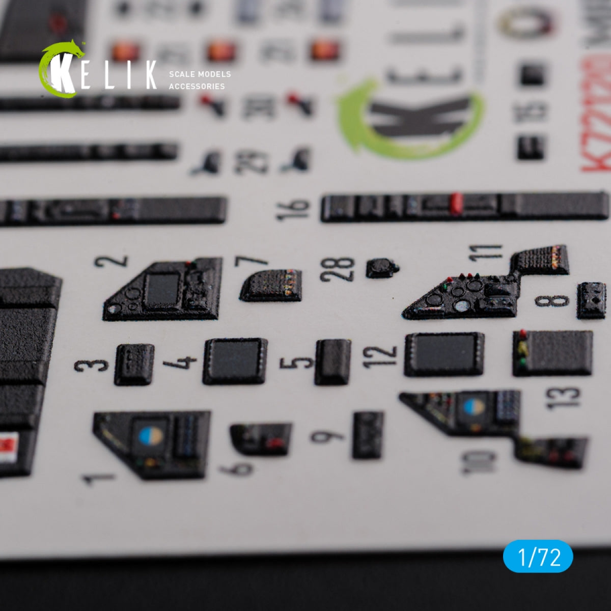 KELIK K72120 Mirage 2000D interior 3D decals forModelSvit kit 1/72 – image 4