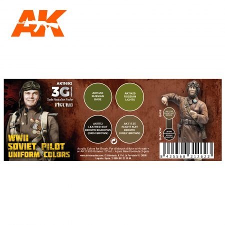 AK Interactive AK11692 WWII SOVIET PILOT UNIFORM COLORS 4x17 ml – image 2