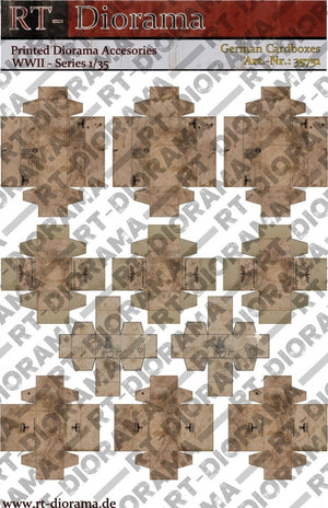 RT-Diorama 35751 Printed Accessories: Germann Cardboard Boxes 1/35