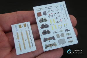 Quinta Studio QD48177 Bf 109E 3D-Printed &amp;amp; colored Interior on decal paper (for Airfix kit) 1/48 – immagine 9