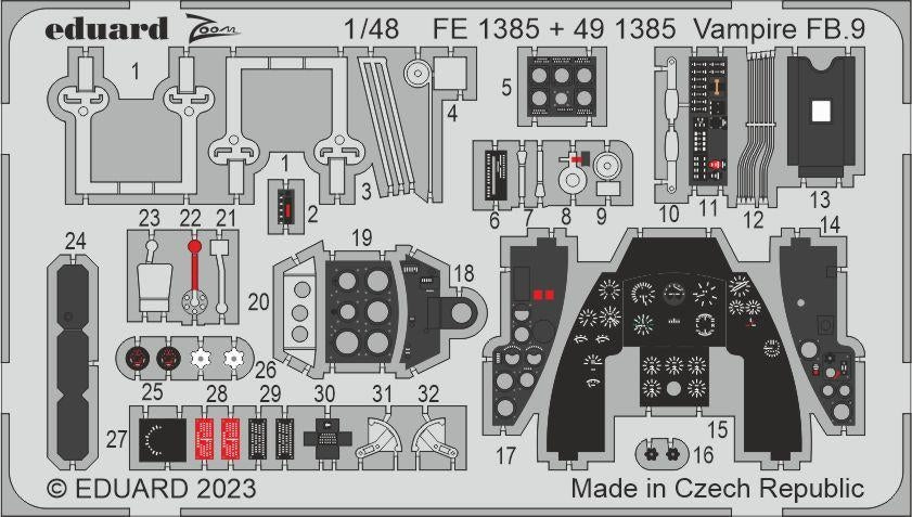Eduard 491385 Vampire FB.9 Airfix 1/48 – obrázek 2