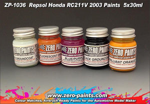 Zero Paints ZP-1036 Repsol Honda RC211V 2003 Paint Set 5x30ml – zdjęcie 2
