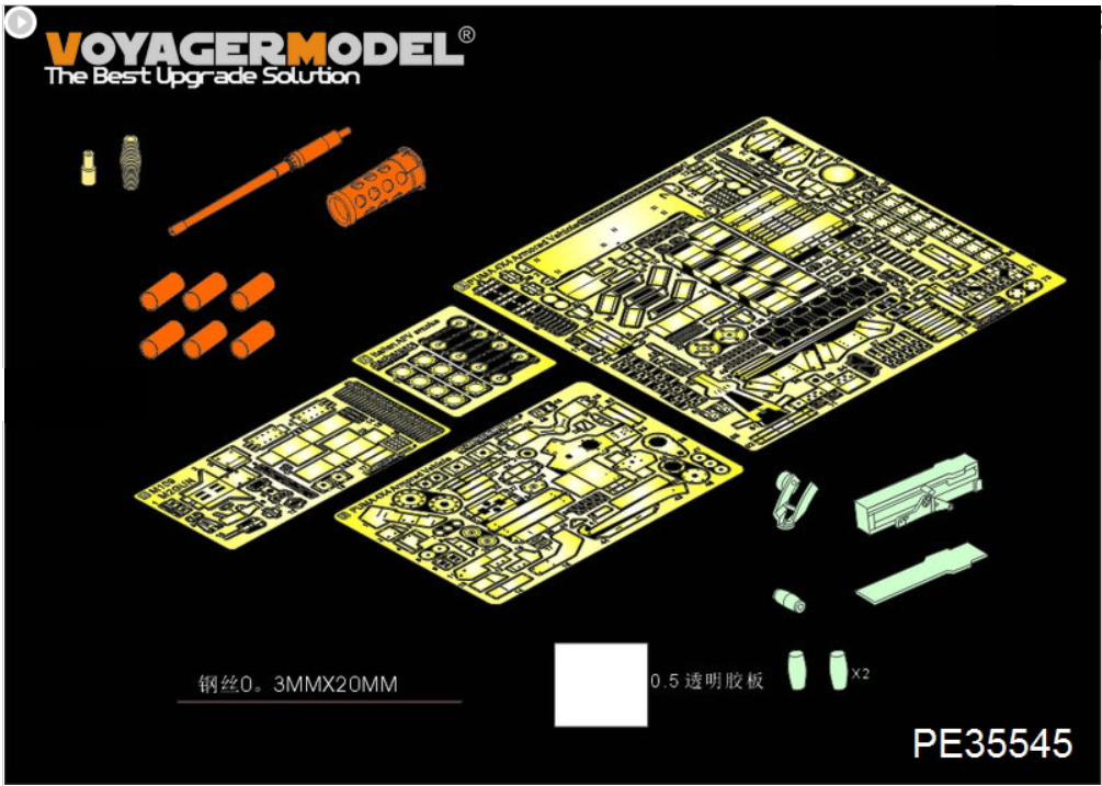 Maquette Voyager PE35545 Véhicule blindé PUMA 4x4 de l&amp;#39;armée italienne moderne pour TRUMPETER 05525 1/35