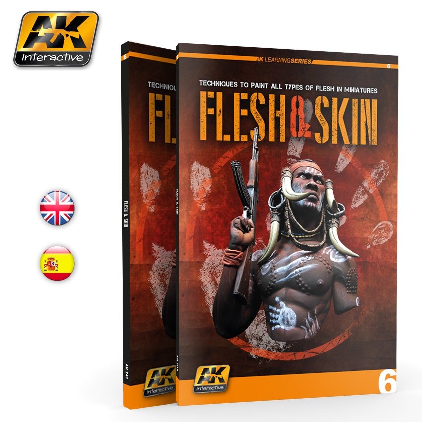 AK Interactive AK241 FLESH &amp; SKIN: Techniques to paint all types of flesh in miniatures