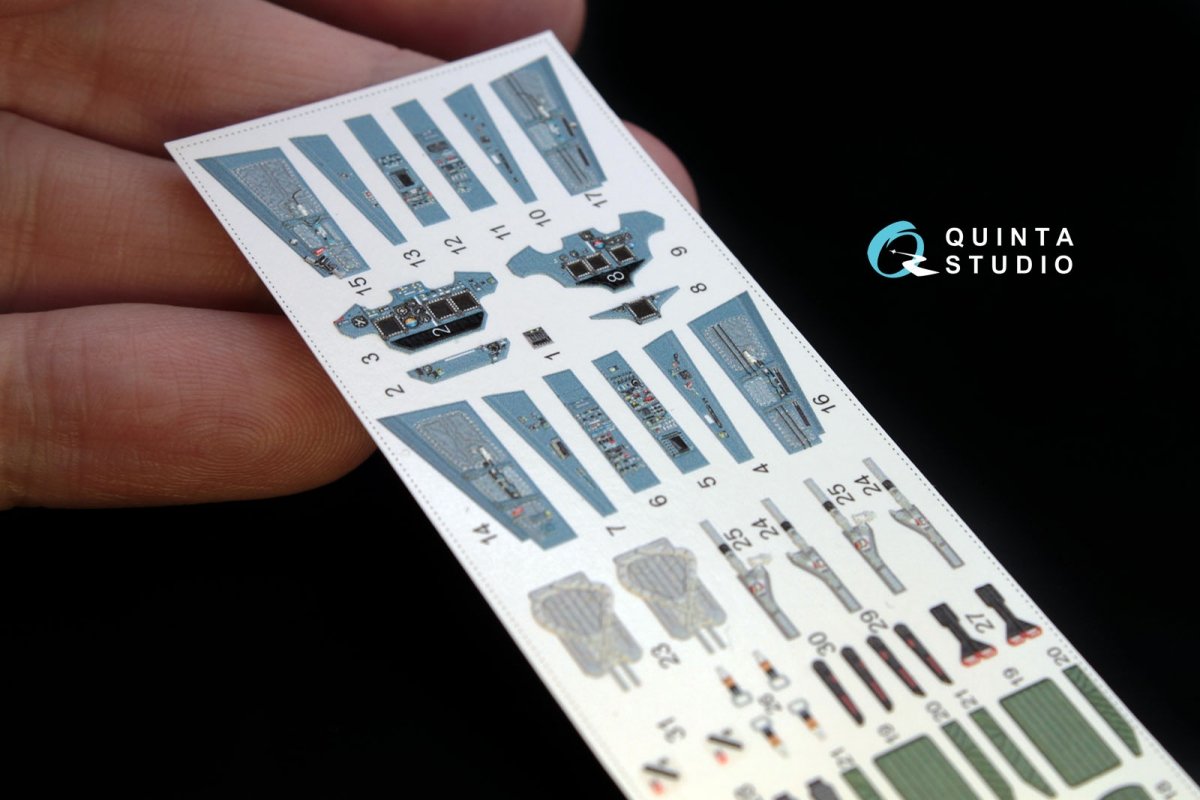 Quinta Studio QD72012 Su-30SM 3D-Printed &amp;amp; colored Interior on decal paper (for Zvezda kit) 1/72 – image 3