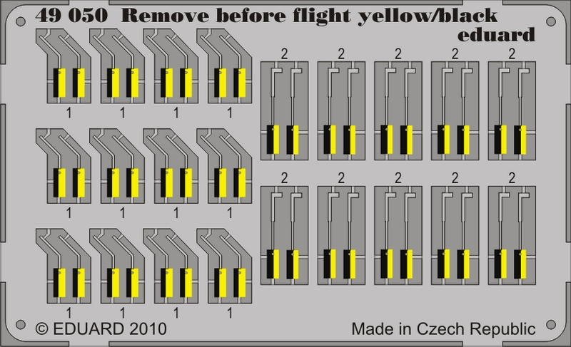 Eduard 49050 Remove Before Flight - yellow/black 1/48