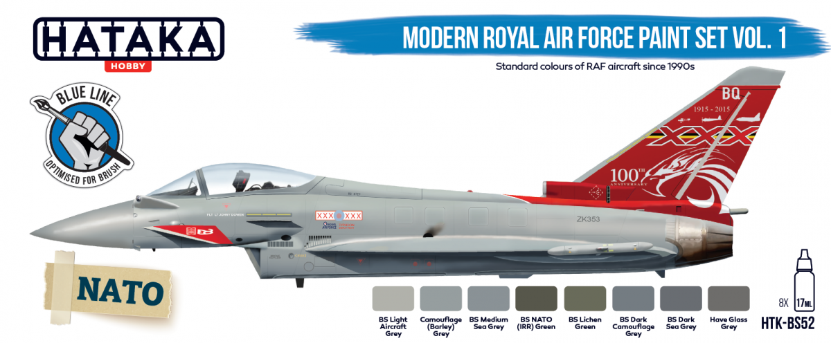 Hataka HTK-BS52 BLUE LINE – Modern Royal Air Force paint set vol. 1 8x17ml – image 2