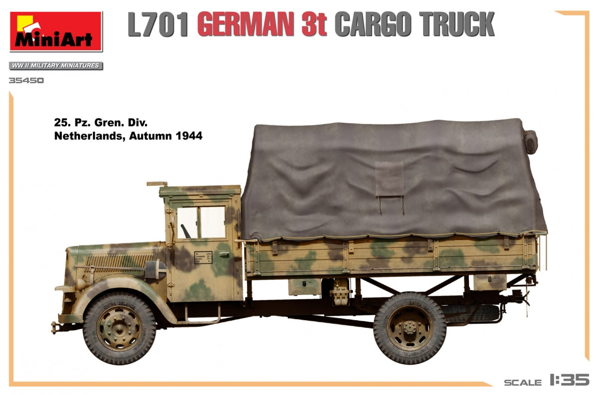 Miniart 35450 L701 GERMAN 3T CARGO TRUCK 1/35 – Bild 12