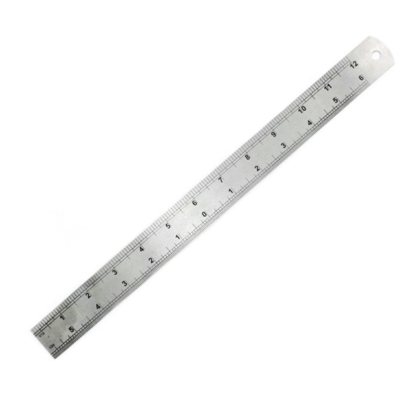 Modelcraft PRU3012 Scale Steel Rule 12” (1/12th and 1/24th scale)