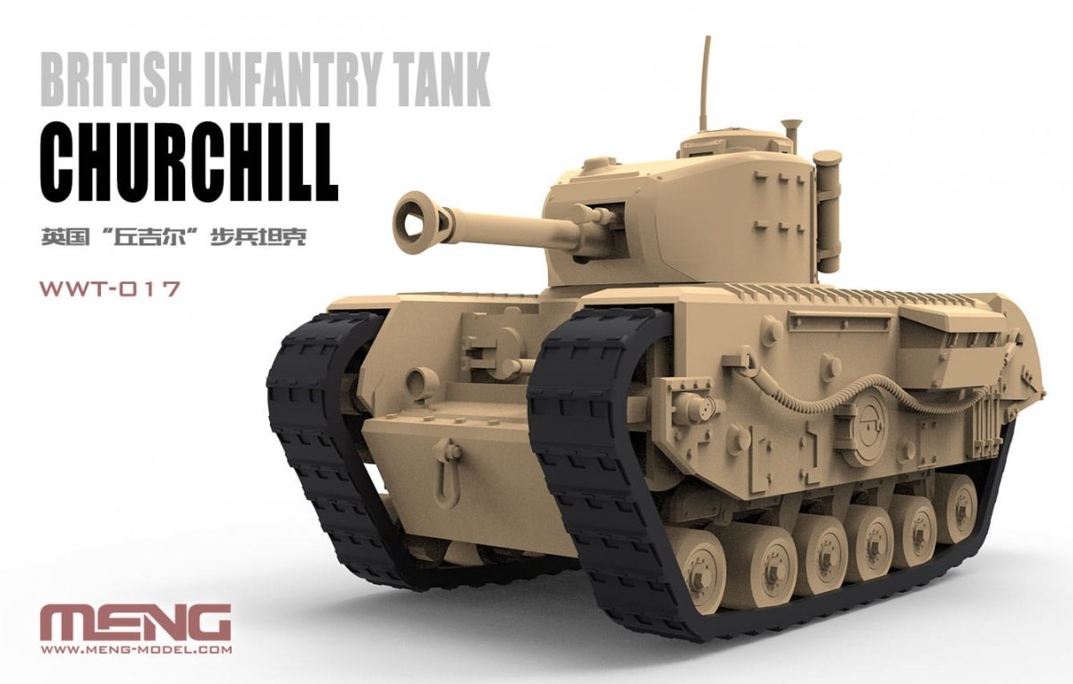 Meng Model WWT-017 World War Toons Churchill British Infantry Tank – obrázek 2