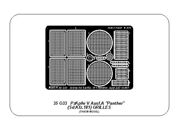 Aber 35G33 PzKpfw V Ausf.A (Sd.Kfz.181) GRILLES 1/35 – image 12