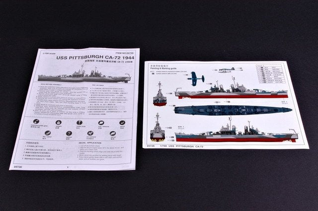 Trumpeter 05726 USS PITTSBURGH CA-72 1/700 – obrázek 3