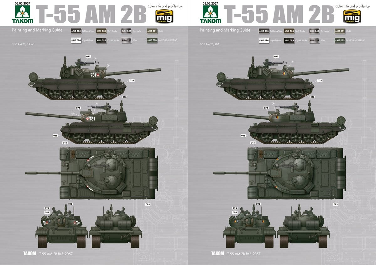 Hobby 2000 35002 T-55AM2B &amp;quot;Kladivo&amp;quot; (w/bonus 4 painting and marking) 1/35 – image 4