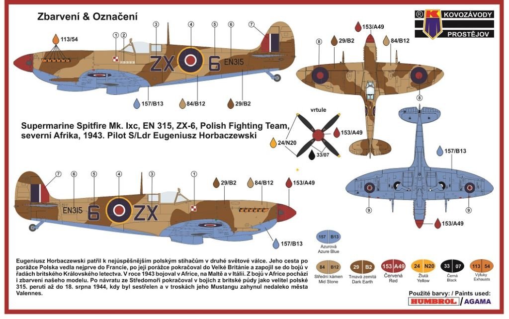 Kovozavody Prostejov CLK004 SUPERMARINE SPITFIRE MK.IXC 1/72 – image 2