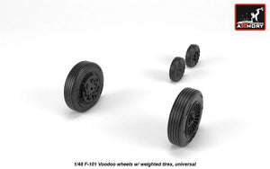 Armory Models AW48318 F-101 Voodoo wheels w/ optional nose wheels &amp;amp; weighted tires 1/48 – Bild 2
