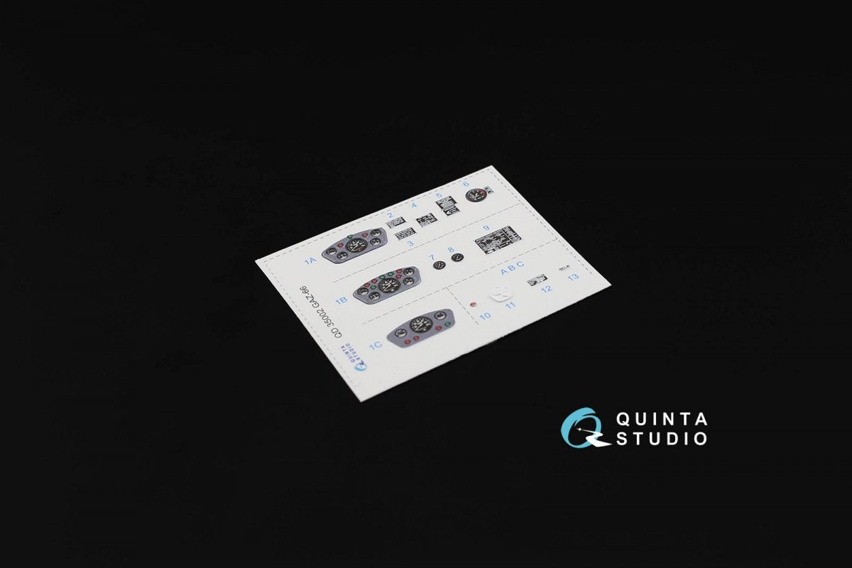 Quinta Studio QD35002 GAZ-66 Family 3D-Printed &amp;amp; colored Interior on decal paper (for Trumpeter kits) 1/35 – obrázek 6