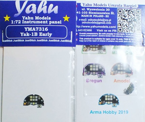 Yahu YMA7316 Yakovlev Yak-1B (Early Production) for Arma Hobby 1/72