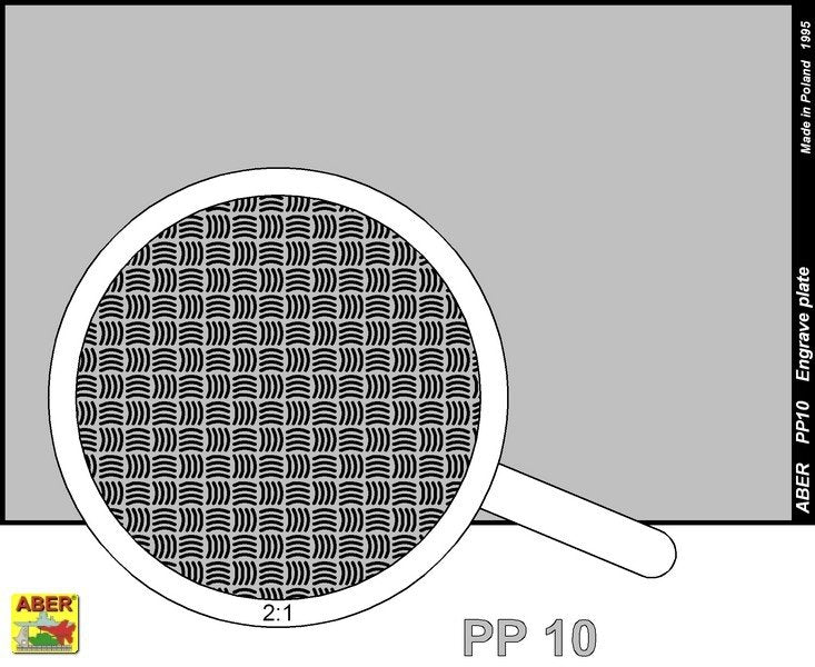 Aber PP10 Engrave plate (88 x 57mm) - pattern 10 – image 2