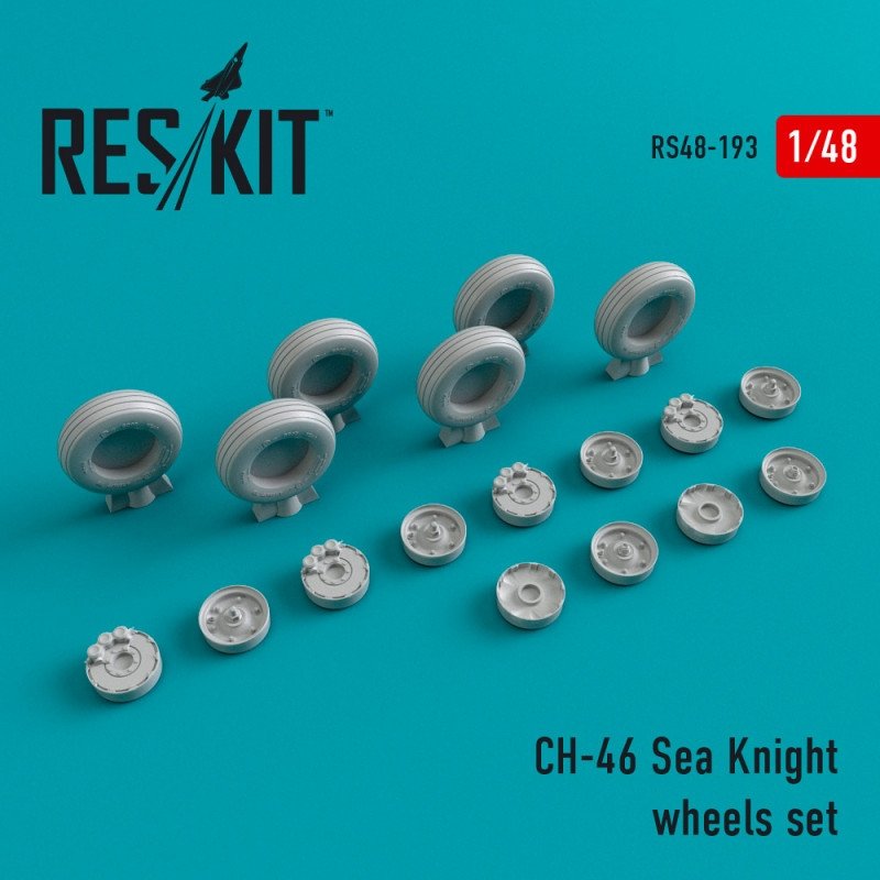RESKIT RS48-0193 CH-46 Jeu de roues Sea Knight 1/48
