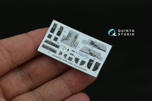 Quinta Studio QD72076 F/A-18A/C early 3D-Printed &amp;amp; colored Interior on decal paper (Academy) 1/72 – image 5