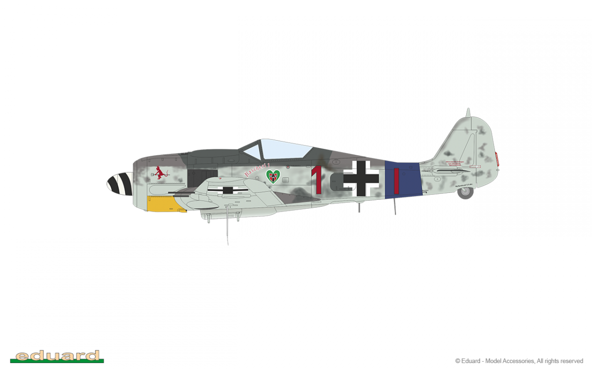 Eduard 7463 Fw 190A-8 standard wings 1/72 – immagine 10