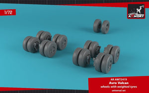 Armory Models AW72419 AVRO Vulcan wheels w/ weighted tires 1/72 – image 4