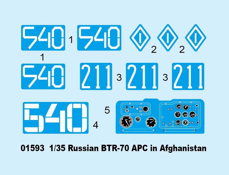 Trumpeter 01593 Russian BTR-70 APC in Afghanistan 1/35 – obrázek 4