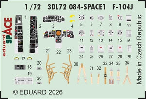 Eduard 3DL72084 Lockheed F-104 J Starfighter - Space Set (for Fine Molds Kits) 1/72