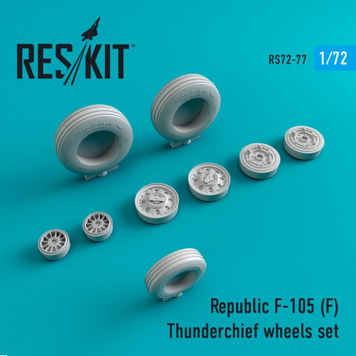 RESKIT RS72-0077 F-105F &amp;quot;THUNDERCHIEF&amp;quot; WHEELS SET 1/72
