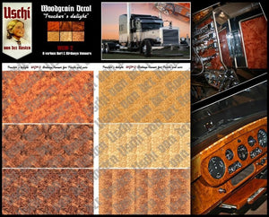 Uschi 1009 Trucker&amp;#39;s delight Interior Wood Grain Decals – image 2