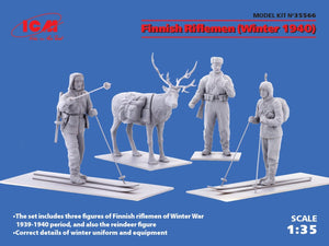 ICM 35566 Finnish Riflemen (Winter 1940) (4 figures - 3 rifleman, 1 reindeer) – Bild 2