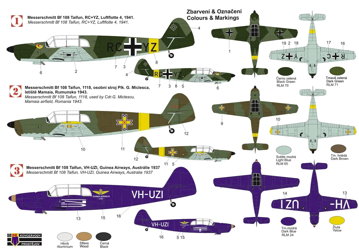 Kovozavody Prostejov KPM0339 Bf 108 Taifun 1/72 – imagen 2