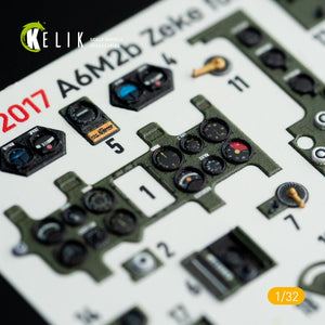 KELIK K32017 A6M2B ZEKE - INTERIOR 3D DECAL FOR TAMIYA KIT 1/32 – obrázek 4
