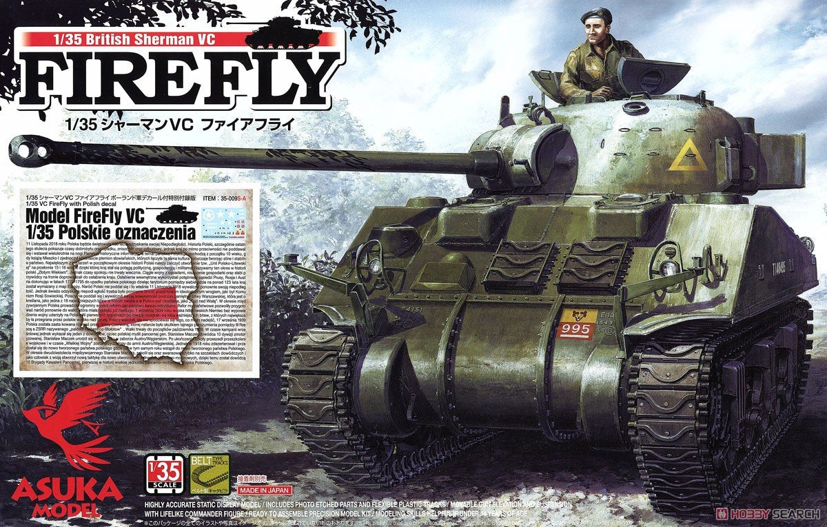 Asuka 35-009SA Sherman FireFly VC w/Polish Markings 1/35