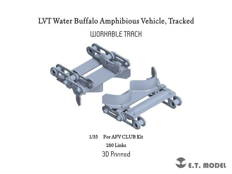 ET Model P35-028 LVT Water Buffalo Amphibious Vehicle, Tracked Workable Track ( 3D Printed ) 1/35
