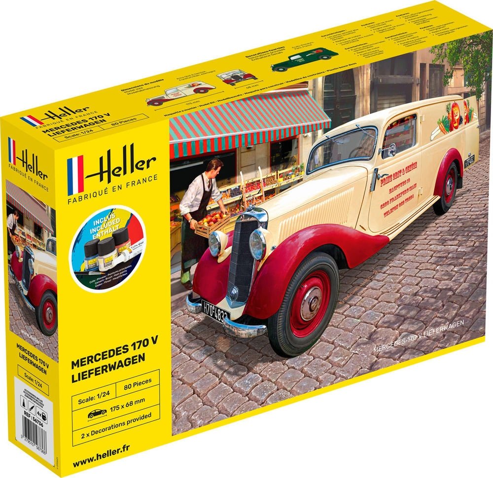 Heller 56736 Mercedes 170 V Lieferwagen - Kit de démarrage 1/24
